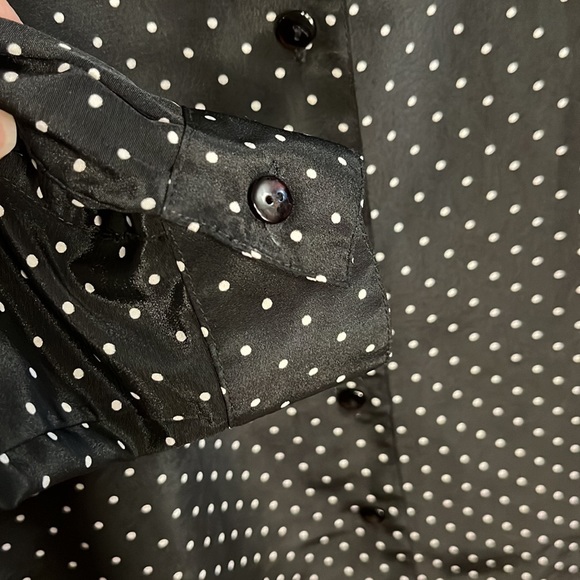 Notations Petite black & white polka dot shirt size MP - Picture 4 of 4